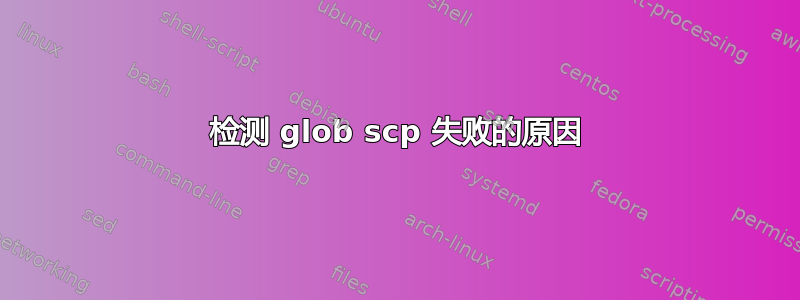 检测 glob scp 失败的原因