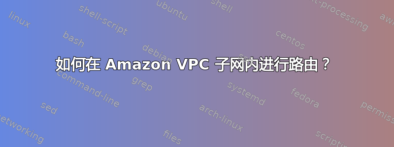 如何在 Amazon VPC 子网内进行路由？