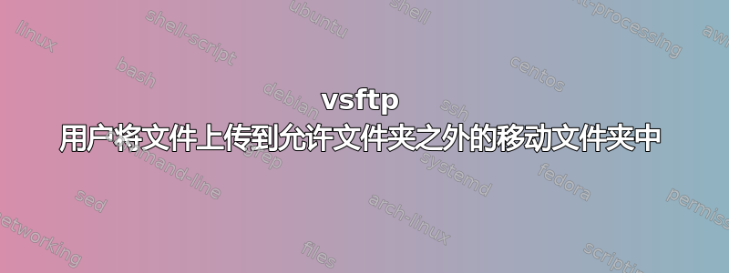 vsftp 用户将文件上传到允许文件夹之外的移动文件夹中