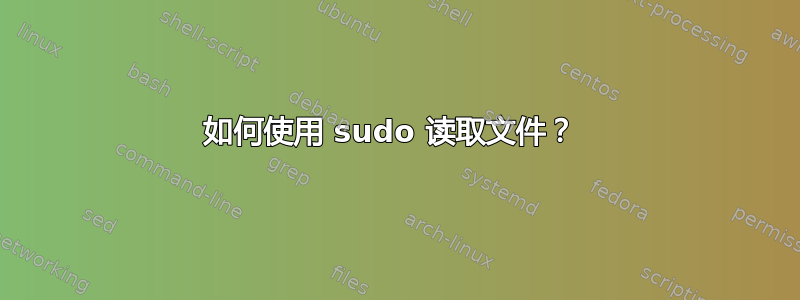 如何使用 sudo 读取文件？ 