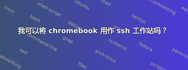 我可以将 chromebook 用作 ssh 工作站吗？