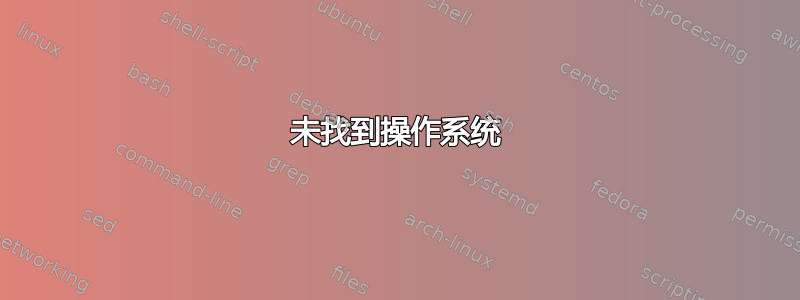 未找到操作系统