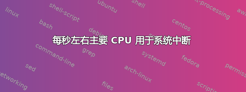 每秒左右主要 CPU 用于系统中断