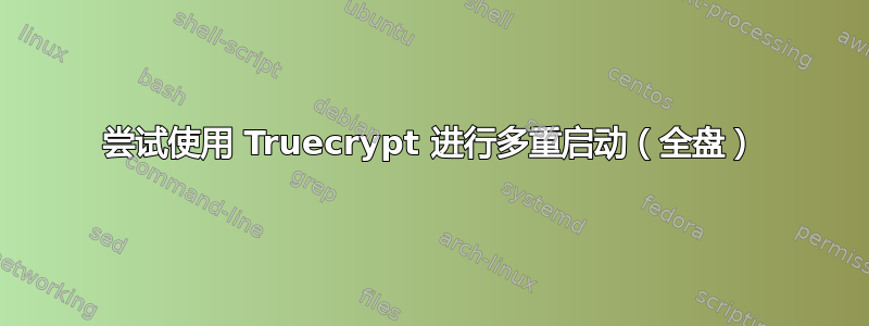 尝试使用 Truecrypt 进行多重启动（全盘）