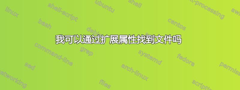 我可以通过扩展属性找到文件吗