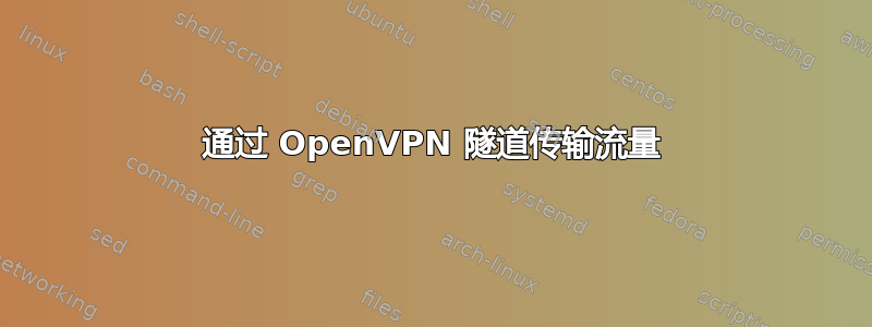 通过 OpenVPN 隧道传输流量