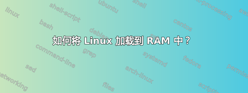 如何将 Linux 加载到 RAM 中？