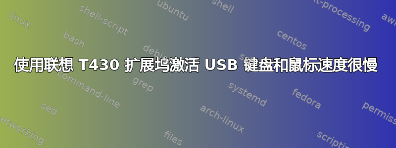 使用联想 T430 扩展坞激活 USB 键盘和鼠标速度很慢