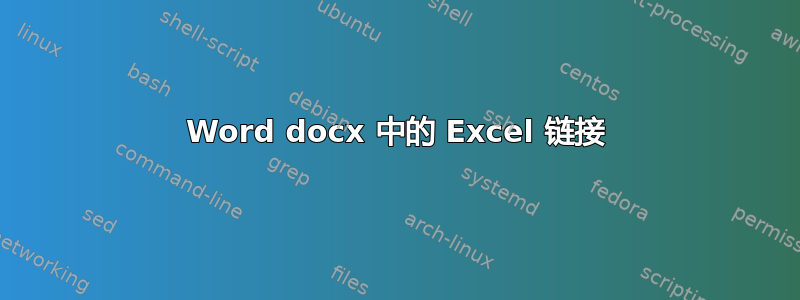 Word docx 中的 Excel 链接