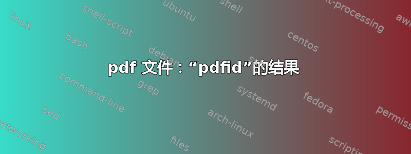 pdf 文件：“pdfid”的结果