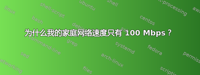 为什么我的家庭网络速度只有 100 Mbps？