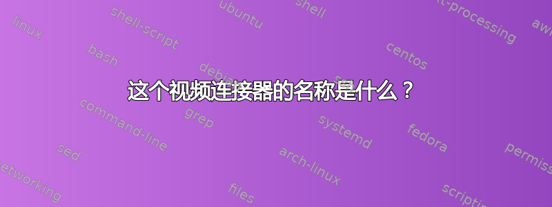 这个视频连接器的名称是什么？