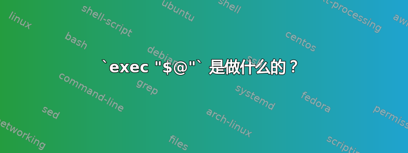 `exec "$@"` 是做什么的？