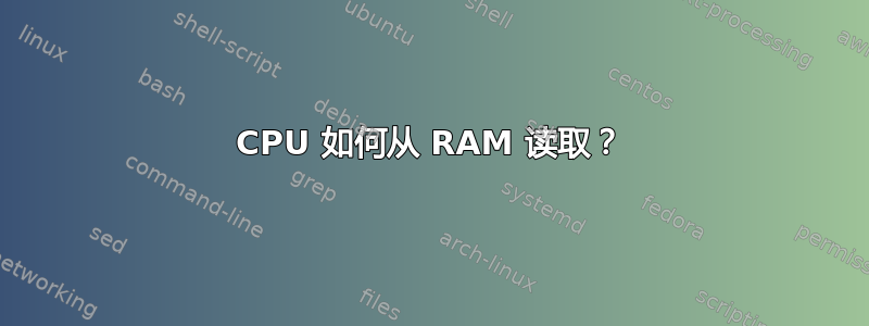 CPU 如何从 RAM 读取？