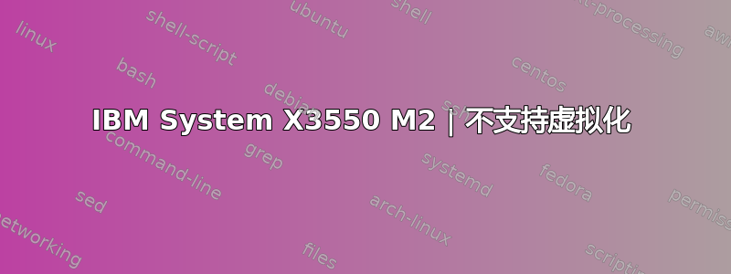 IBM System X3550 M2 | 不支持虚拟化