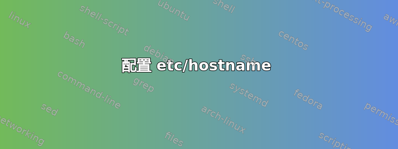 配置 etc/hostname