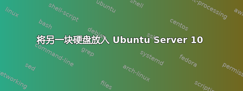 将另一块硬盘放入 Ubuntu Server 10