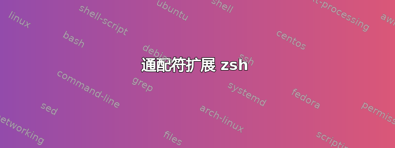 通配符扩展 zsh