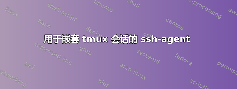 用于嵌套 tmux 会话的 ssh-agent