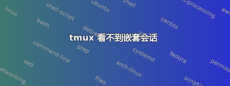 tmux 看不到嵌套会话