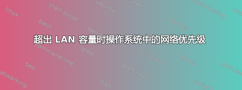 超出 LAN 容量时操作系统中的网络优先级