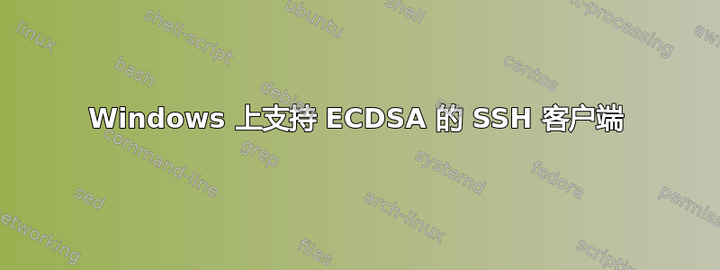 Windows 上支持 ECDSA 的 SSH 客户端