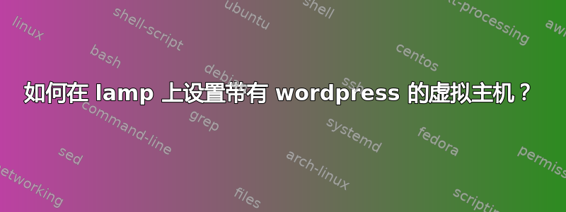 如何在 lamp 上设置带有 wordpress 的虚拟主机？