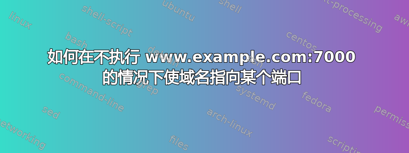 如何在不执行 www.example.com:7000 的情况下使域名指向某个端口