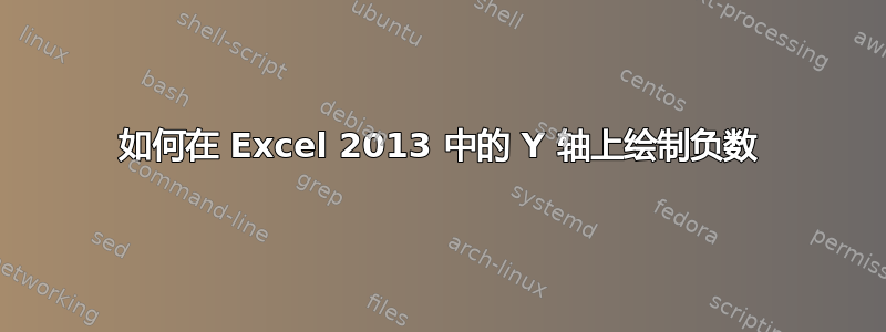 如何在 Excel 2013 中的 Y 轴上绘制负数