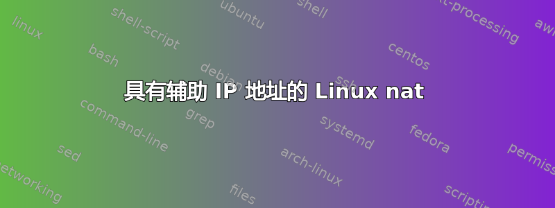 具有辅助 IP 地址的 Linux nat