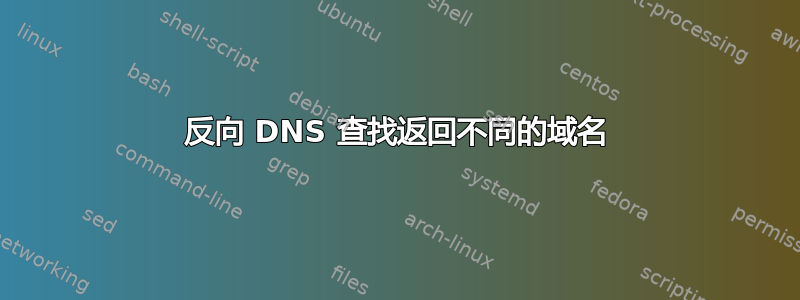 反向 DNS 查找返回不同的域名