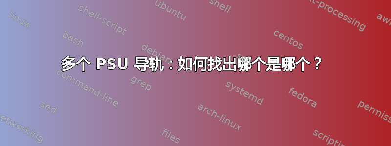 多个 PSU 导轨：如何找出哪个是哪个？