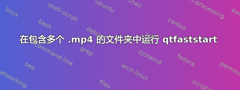 在包含多个 .mp4 的文件夹中运行 qtfaststart