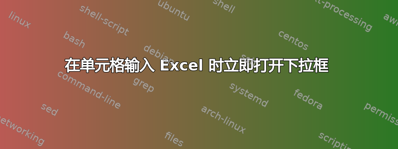 在单元格输入 Excel 时立即打开下拉框