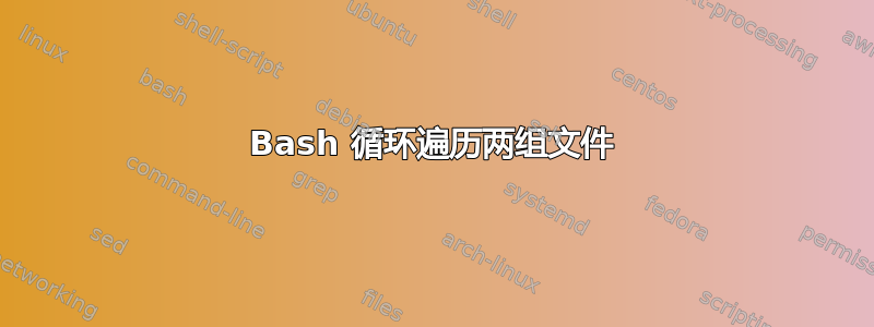 Bash 循环遍历两组文件