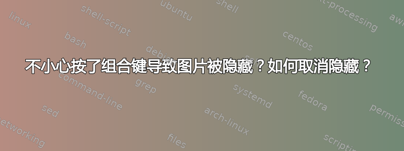 不小心按了组合键导致图片被隐藏？如何取消隐藏？