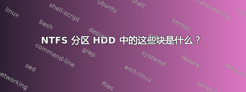 NTFS 分区 HDD 中的这些块是什么？