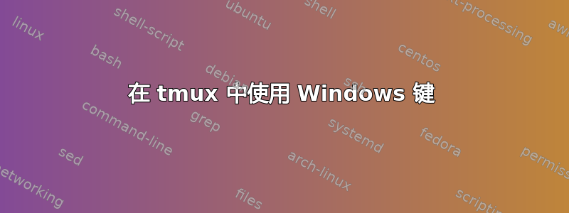 在 tmux 中使用 Windows 键