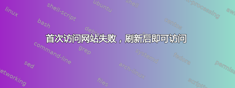 首次访问网站失败，刷新后即可访问