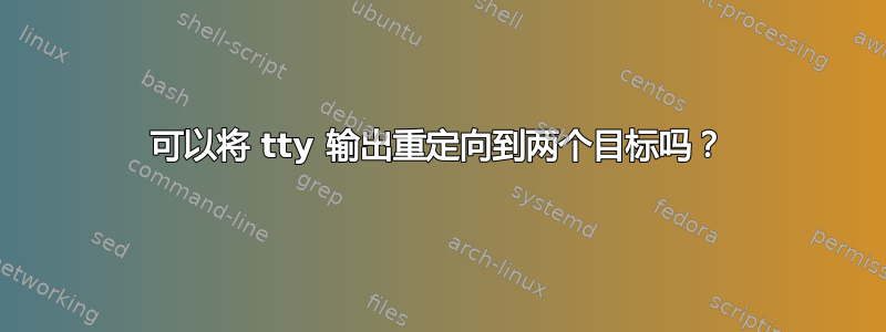 可以将 tty 输出重定向到两个目标吗？