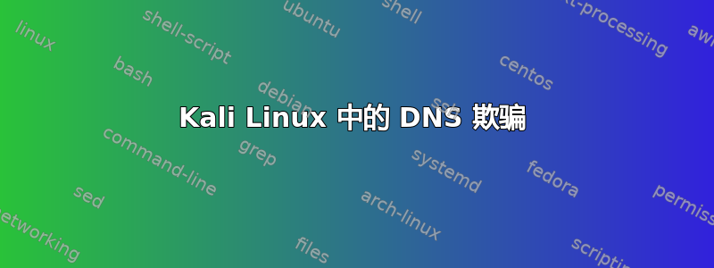 Kali Linux 中的 DNS 欺骗