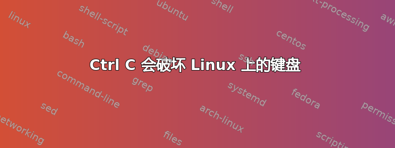 Ctrl C 会破坏 Linux 上的键盘