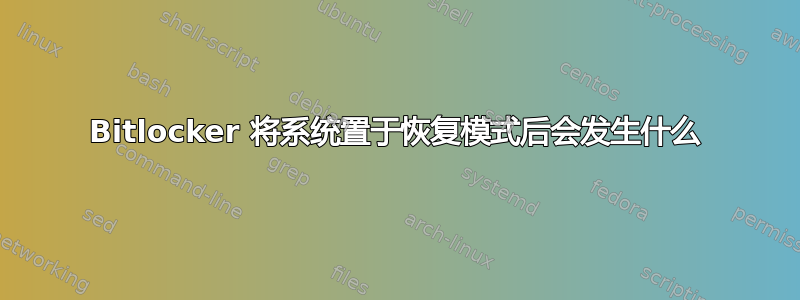 Bitlocker 将系统置于恢复模式后会发生什么