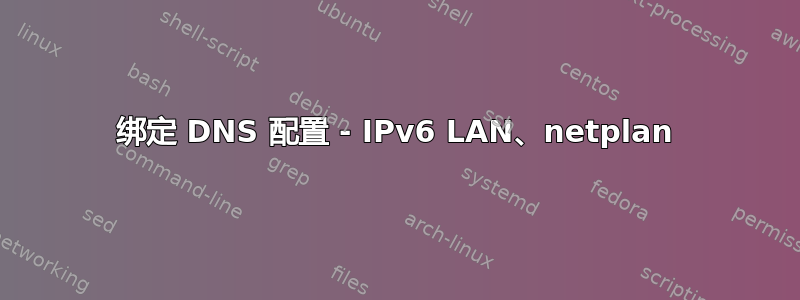 绑定 DNS 配置 - IPv6 LAN、netplan