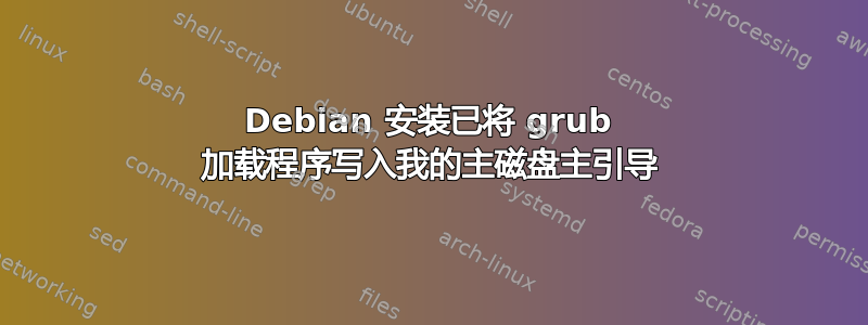 Debian 安装已将 grub 加载程序写入我的主磁盘主引导