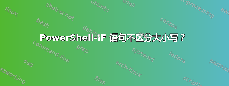 PowerShell-IF 语句不区分大小写？