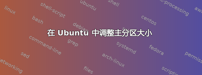 在 Ubuntu 中调整主分区大小