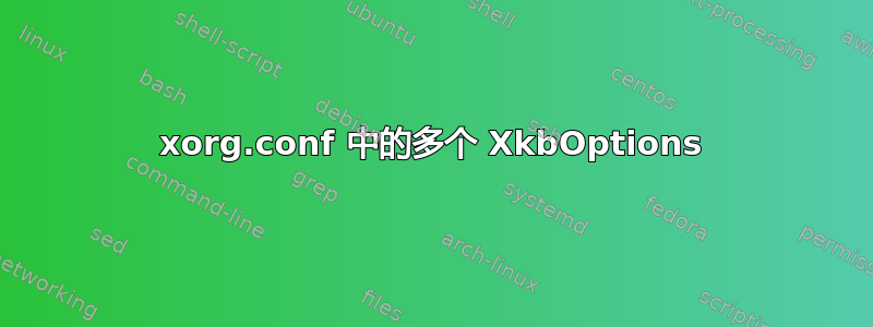 xorg.conf 中的多个 XkbOptions