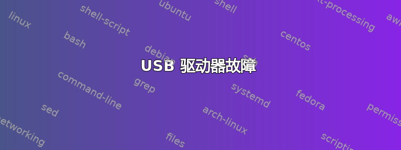 USB 驱动器故障