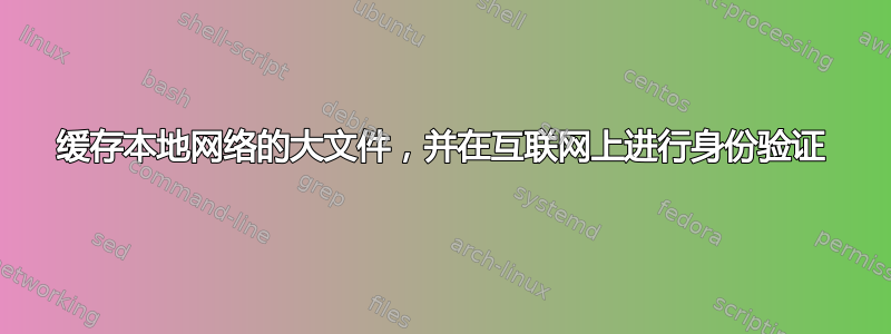 缓存本地网络的大文件，并在互联网上进行身份验证